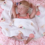 Milidool Lifelike Reborn Baby Dolls - 17-Inch Sweet Smile Real Life Realistic-Newborn Full Body Vinyl Sleeping Baby Girl with Toy Accessories Gift Set for Kids Age 3+